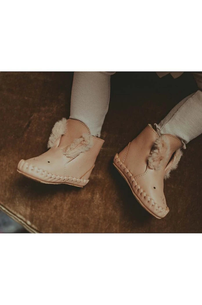 Бебешки кожени обувки Donsje Kapi Exclusive Booties Fluffy Bunny