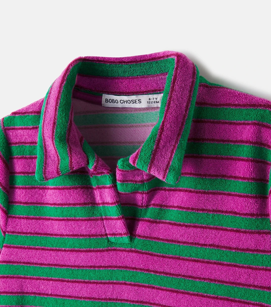 Bobo Choses - Striped cotton-blend terry polo dress