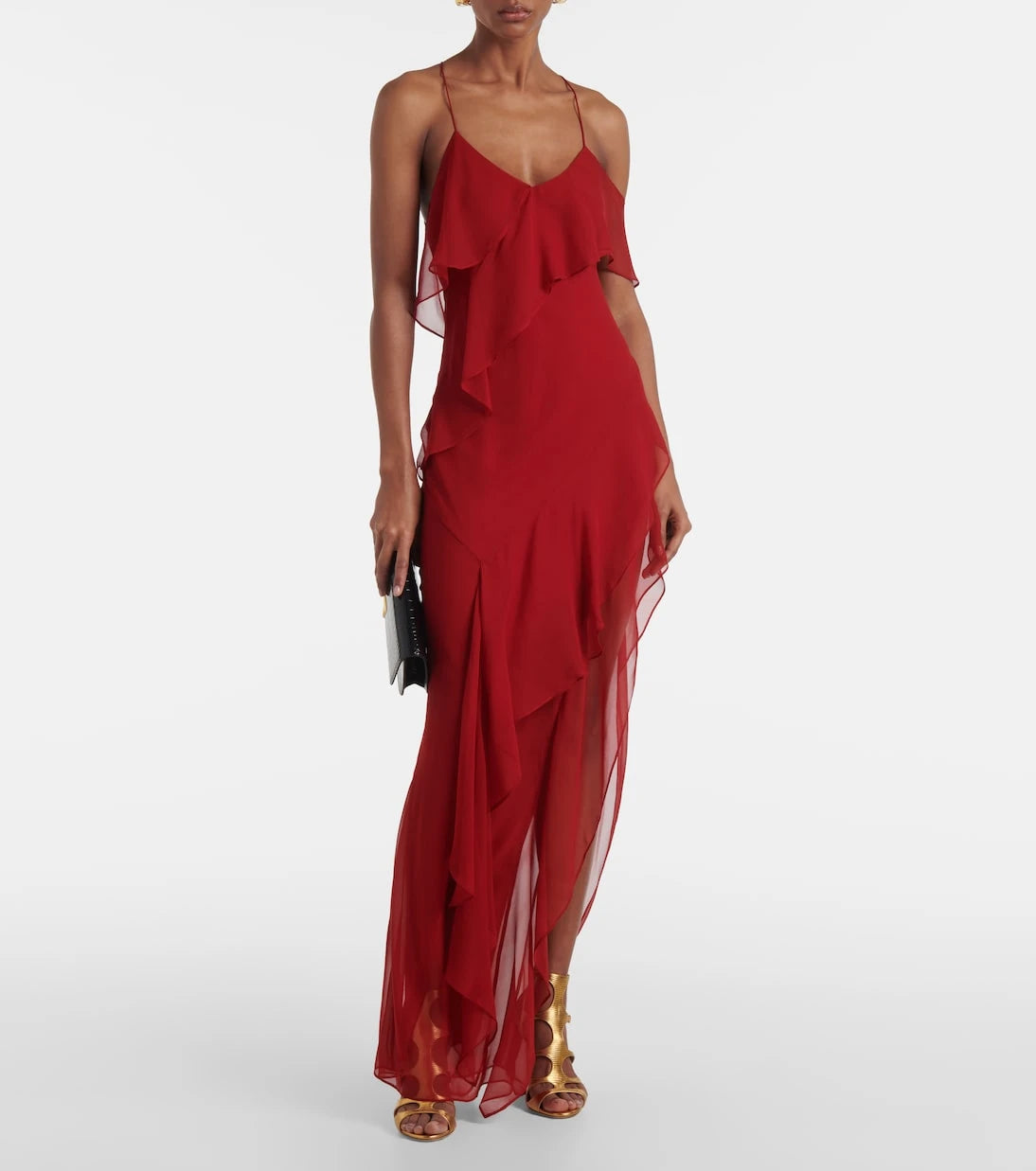 The Sei - Ruffled silk chiffon gown
