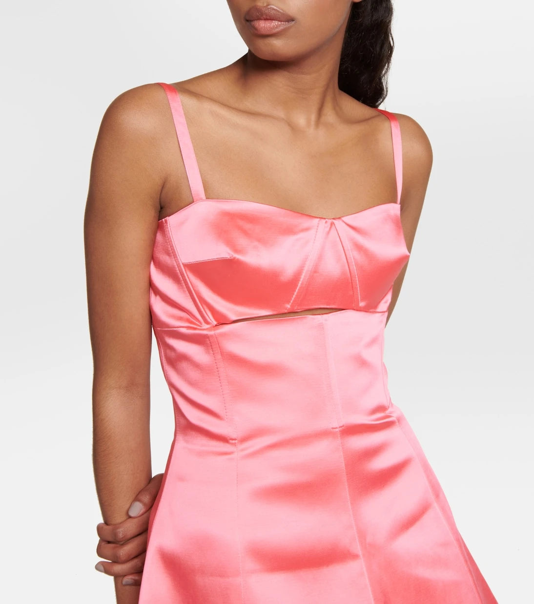 Patou - A-line cotton-blend minidress