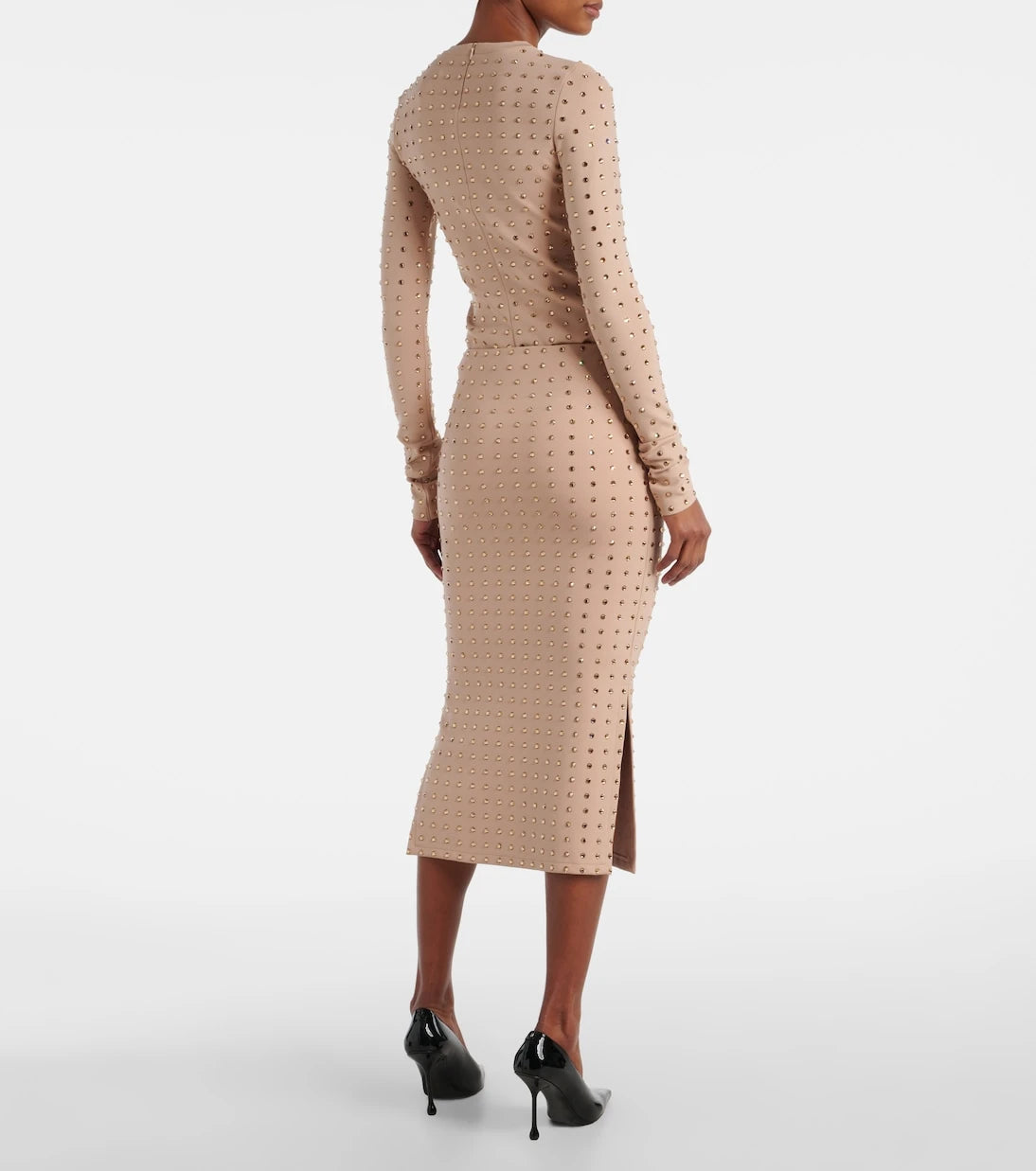 Sportmax - Nome crystal-embellished midi skirt