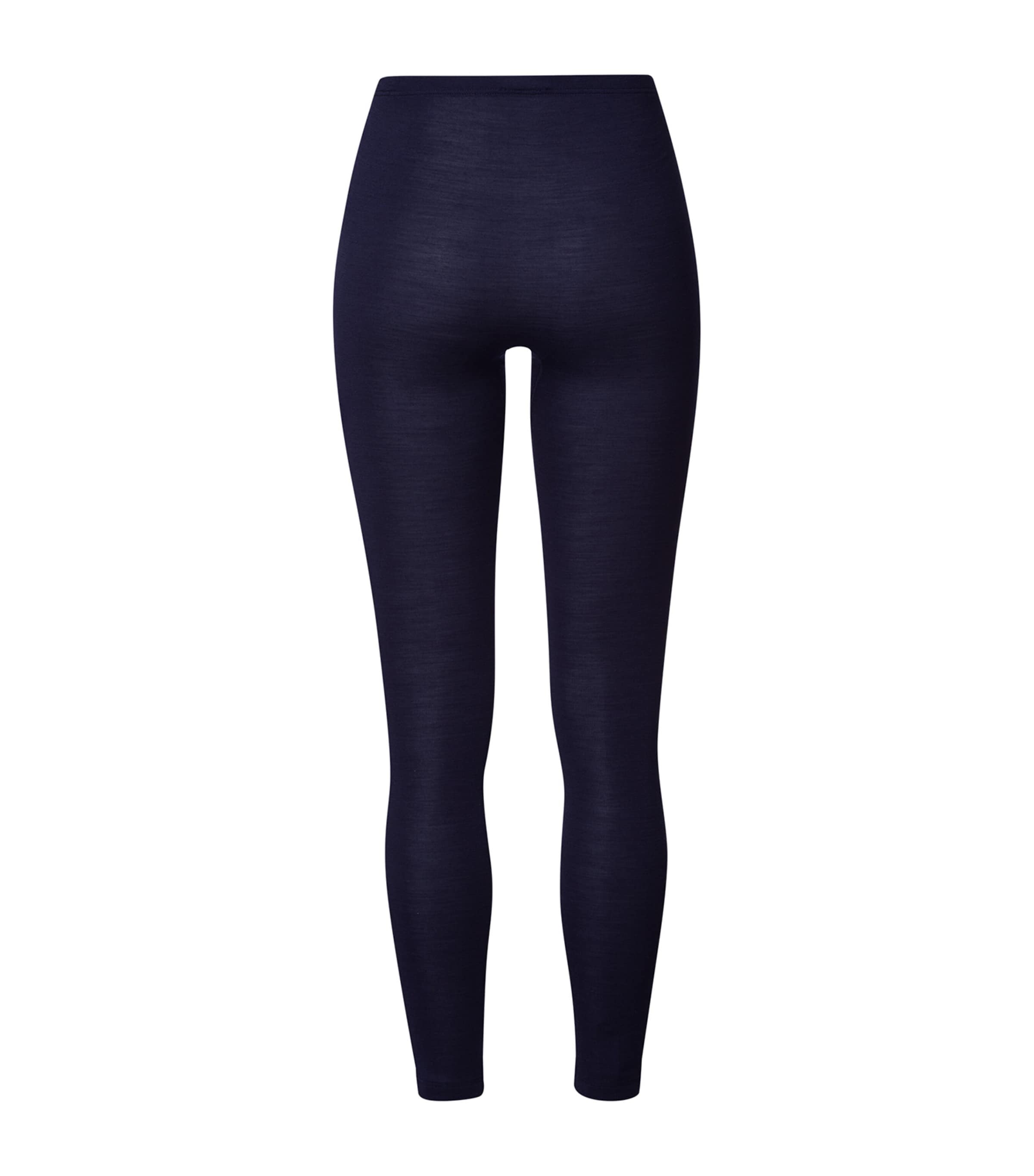 Navy Woolen Silk Leggings