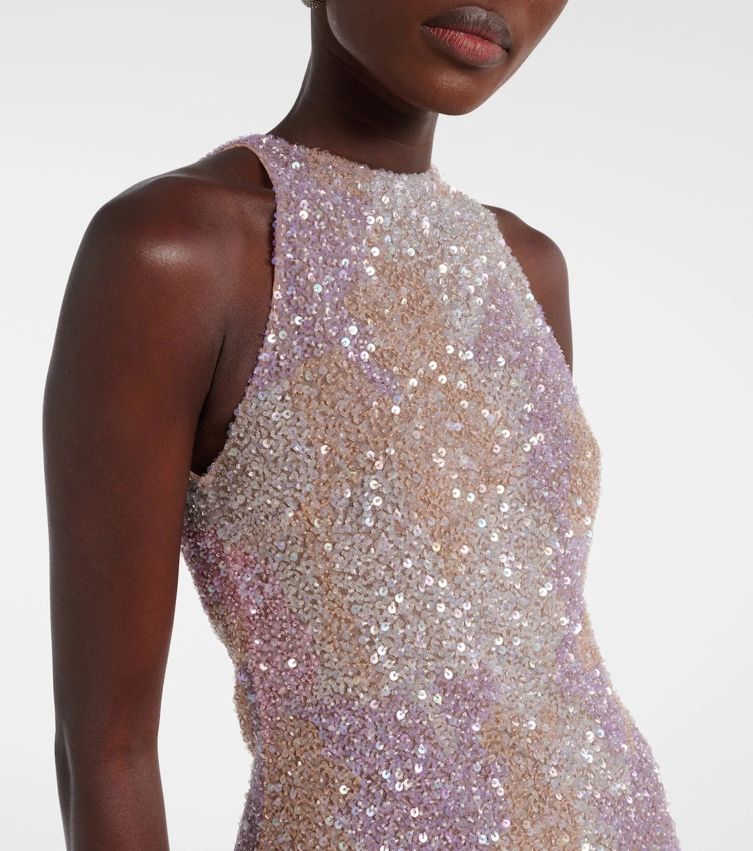 Clio Peppiatt - Fringed sequined minidress