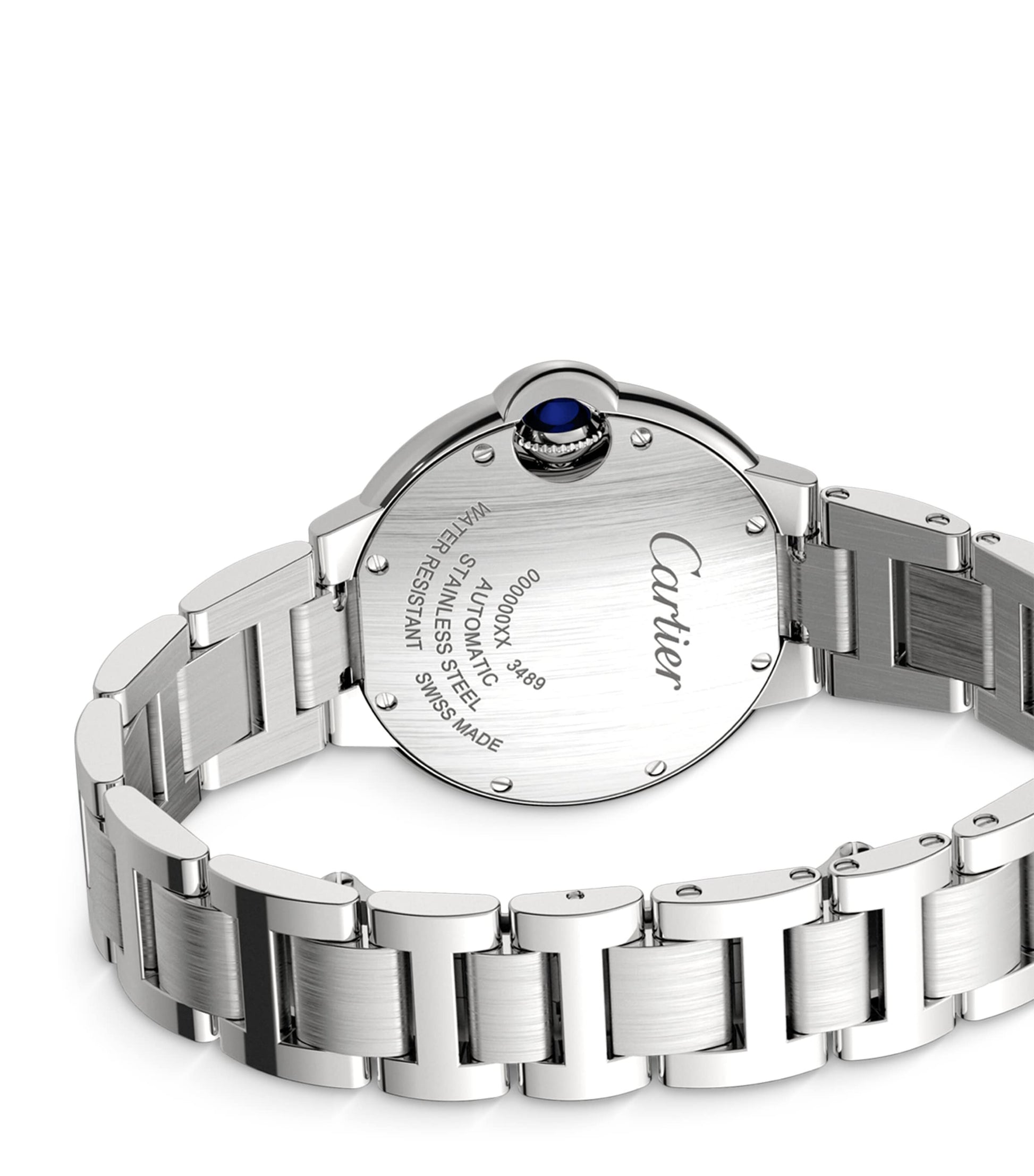 Stainless Steel and Diamond Ballon Bleu de Cartier Watch 33mm