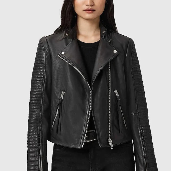 Кожено яке AllSaints RAUL