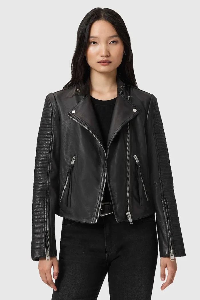Кожено яке AllSaints RAUL