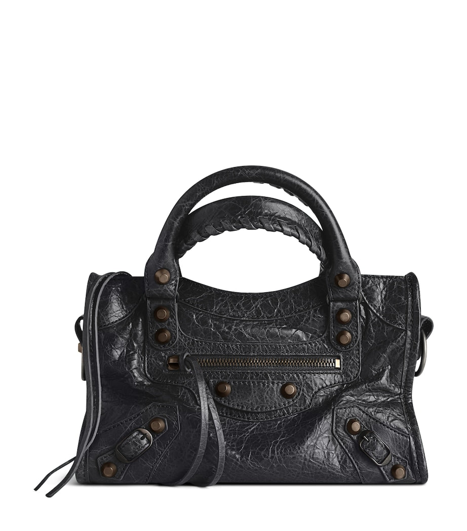 Balenciaga Black Mini Leather Le City Top-Handle Bag