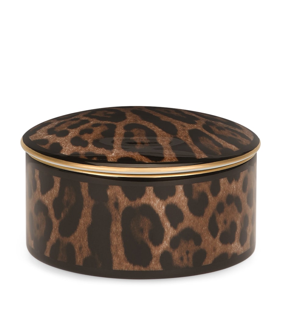Dolce & Gabbana Casa Porcelain Leopardo Trinket Box