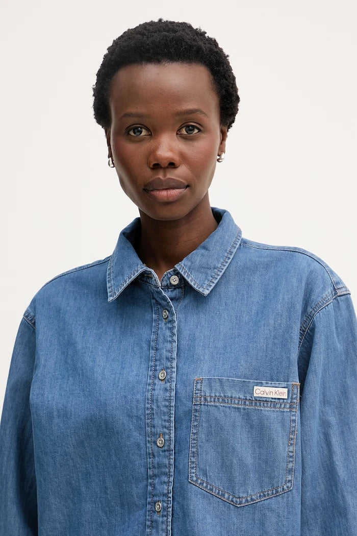 Calvin Klein Jeans риза дамска от деним