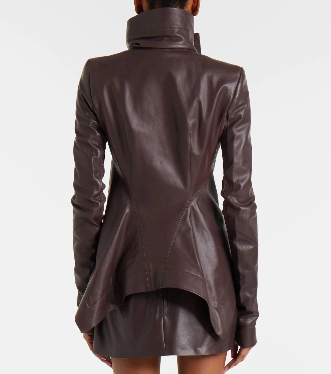 Rick Owens - Naska asymmetric leather jacket