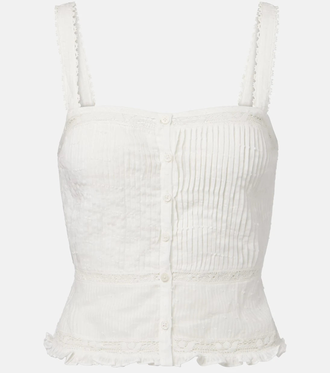 Poupette St Barth - Top Berry cropped cotton blouse