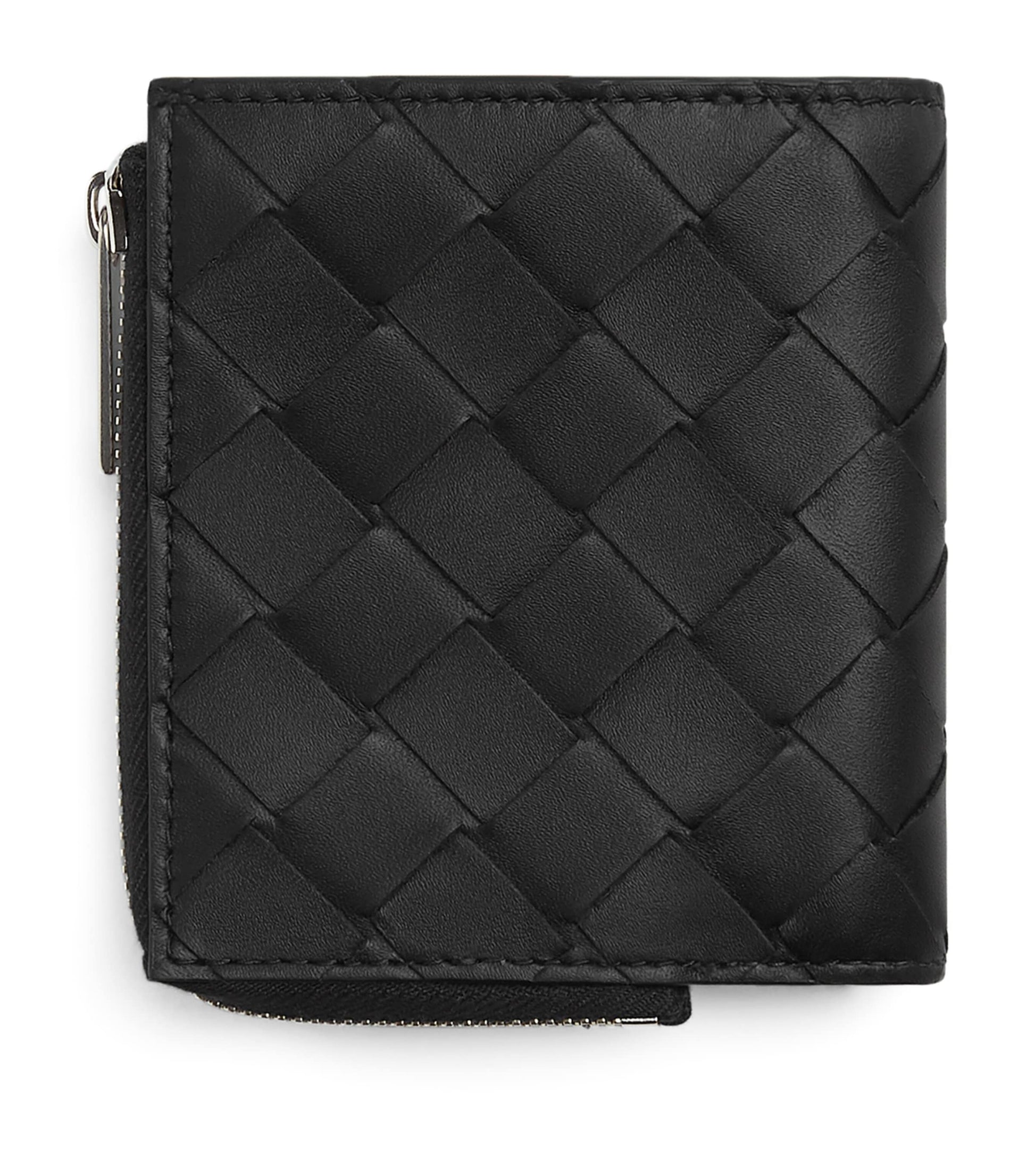 Small Intrecciato Bifold Zipped Wallet