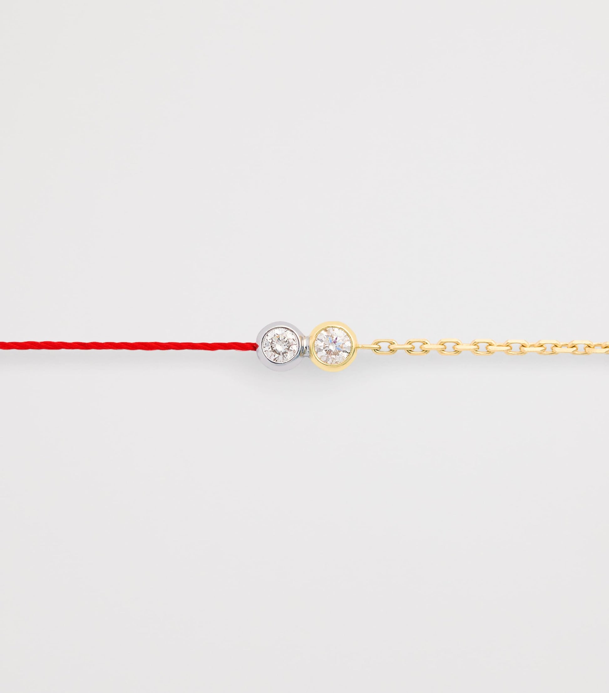 Redline 20th Anniversary Two-Tone Gold and Diamond Half-Thread Bracelet