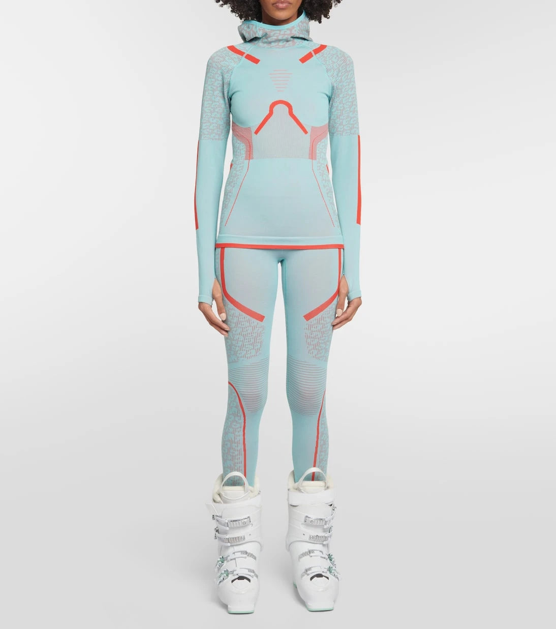Adidas by Stella McCartney - Logo waffle-knit leggings