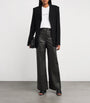 Victoria Beckham Black Leather Alina Trousers
