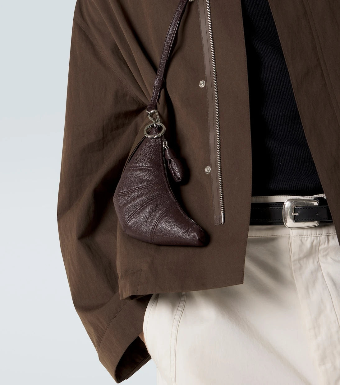 Lemaire - Croissant leather wallet on chain