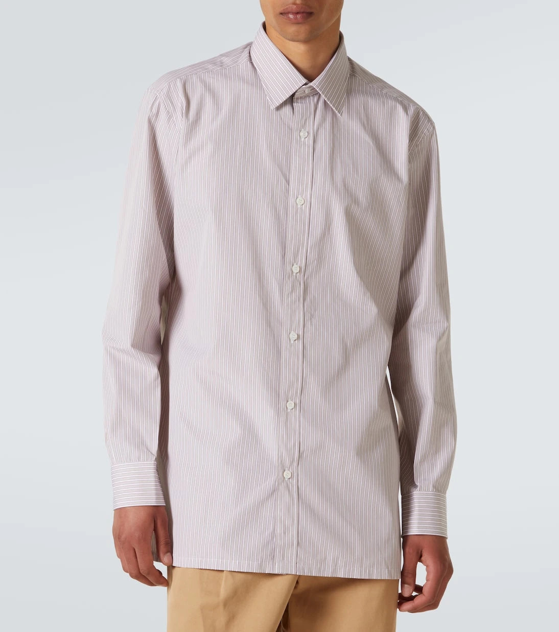 Charvet - Striped cotton poplin shirt