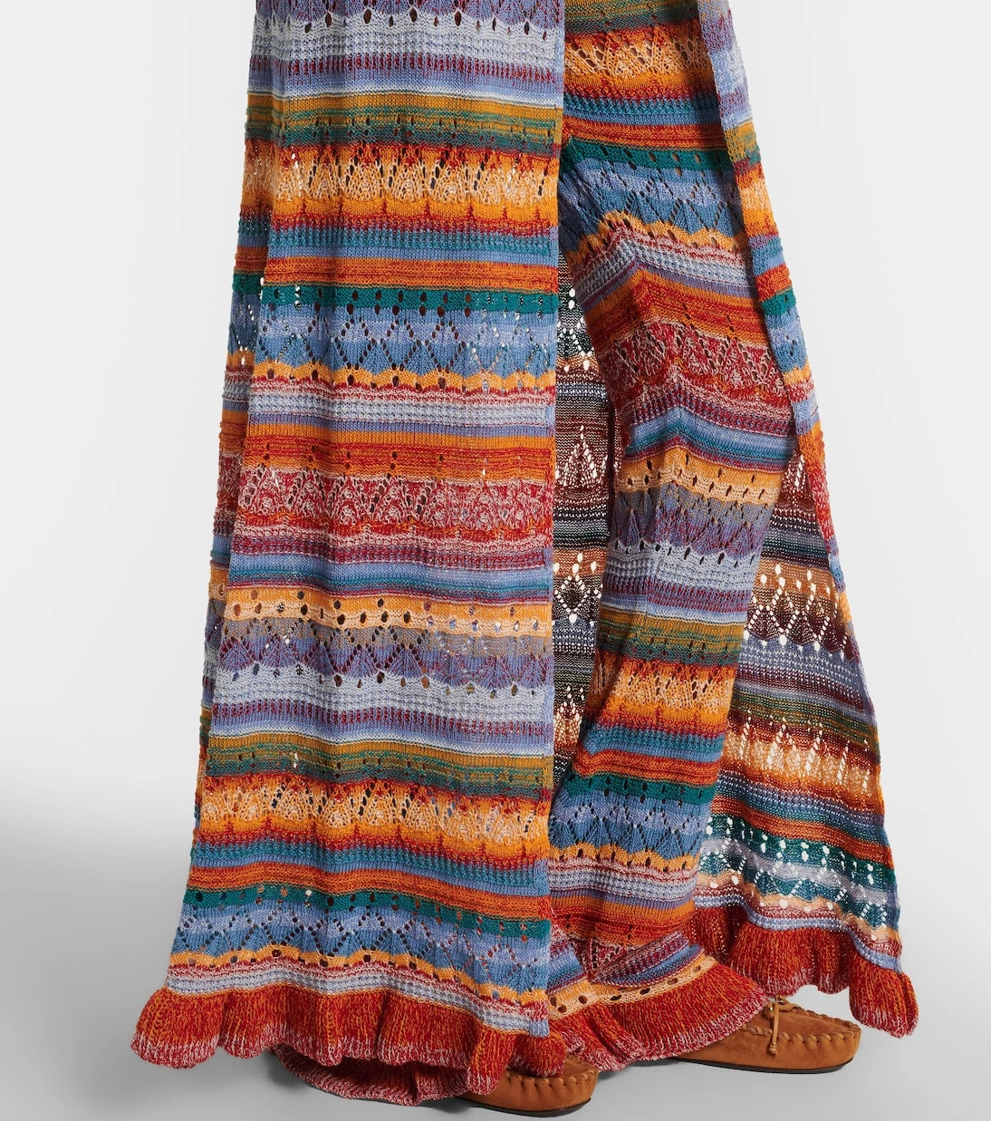 Etro - Crochet striped cotton cardigan