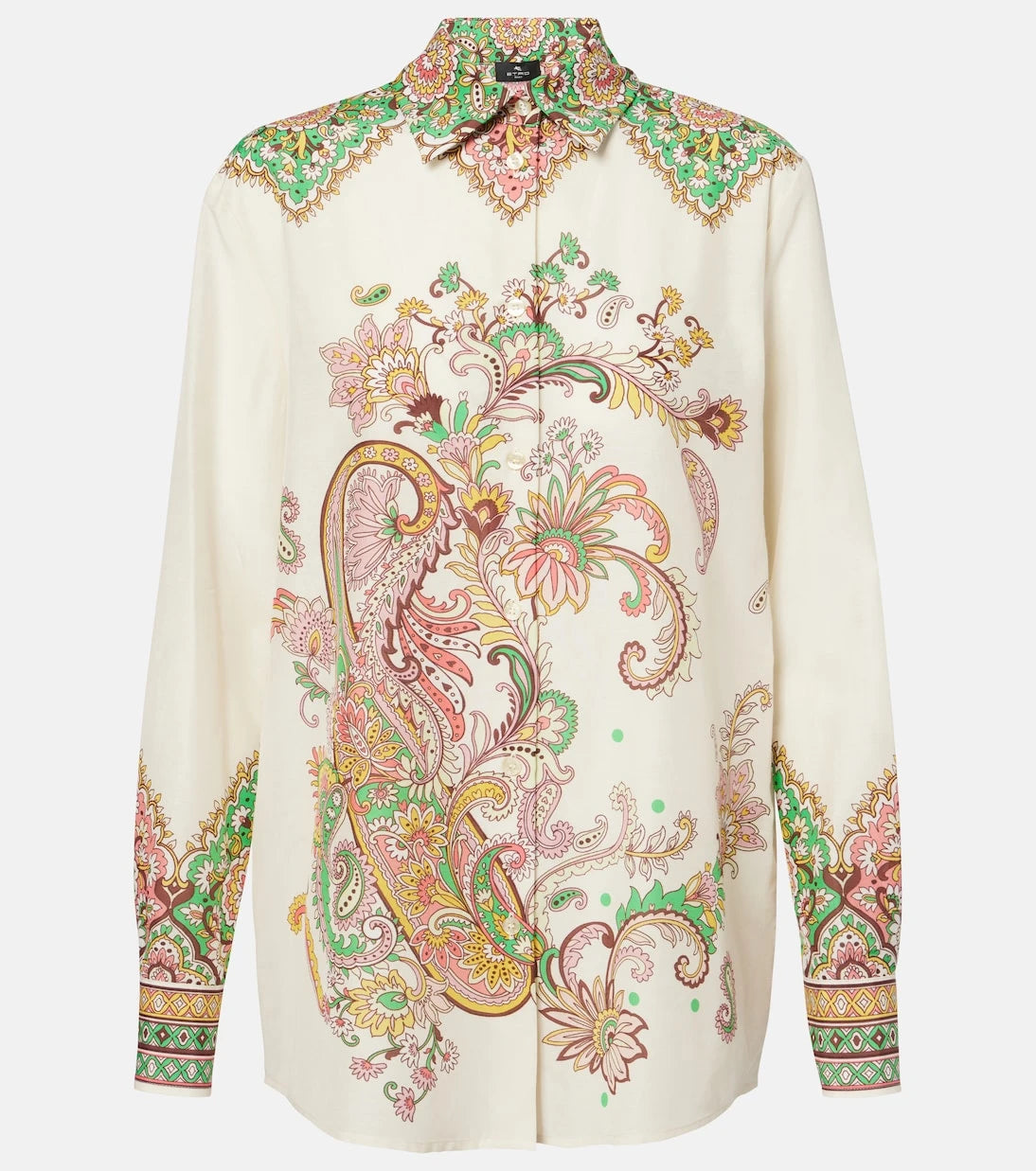Etro - Printed cotton and silk shirt