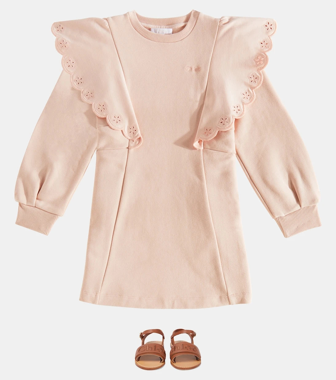Chloé Kids - Embroidered cotton dress