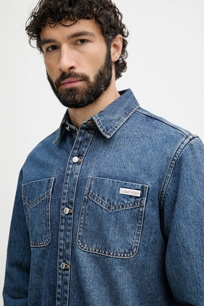 Calvin Klein Jeans риза мъжка от деним