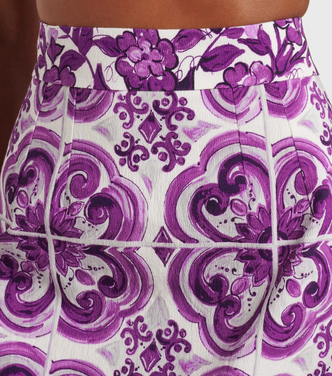 Dolce&Gabbana - Majolica silk-blend pencil skirt