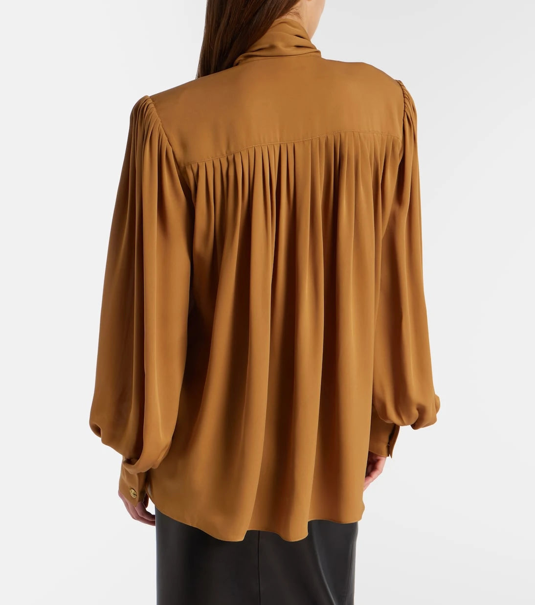 Khaite - Vali pleated silk georgette blouse