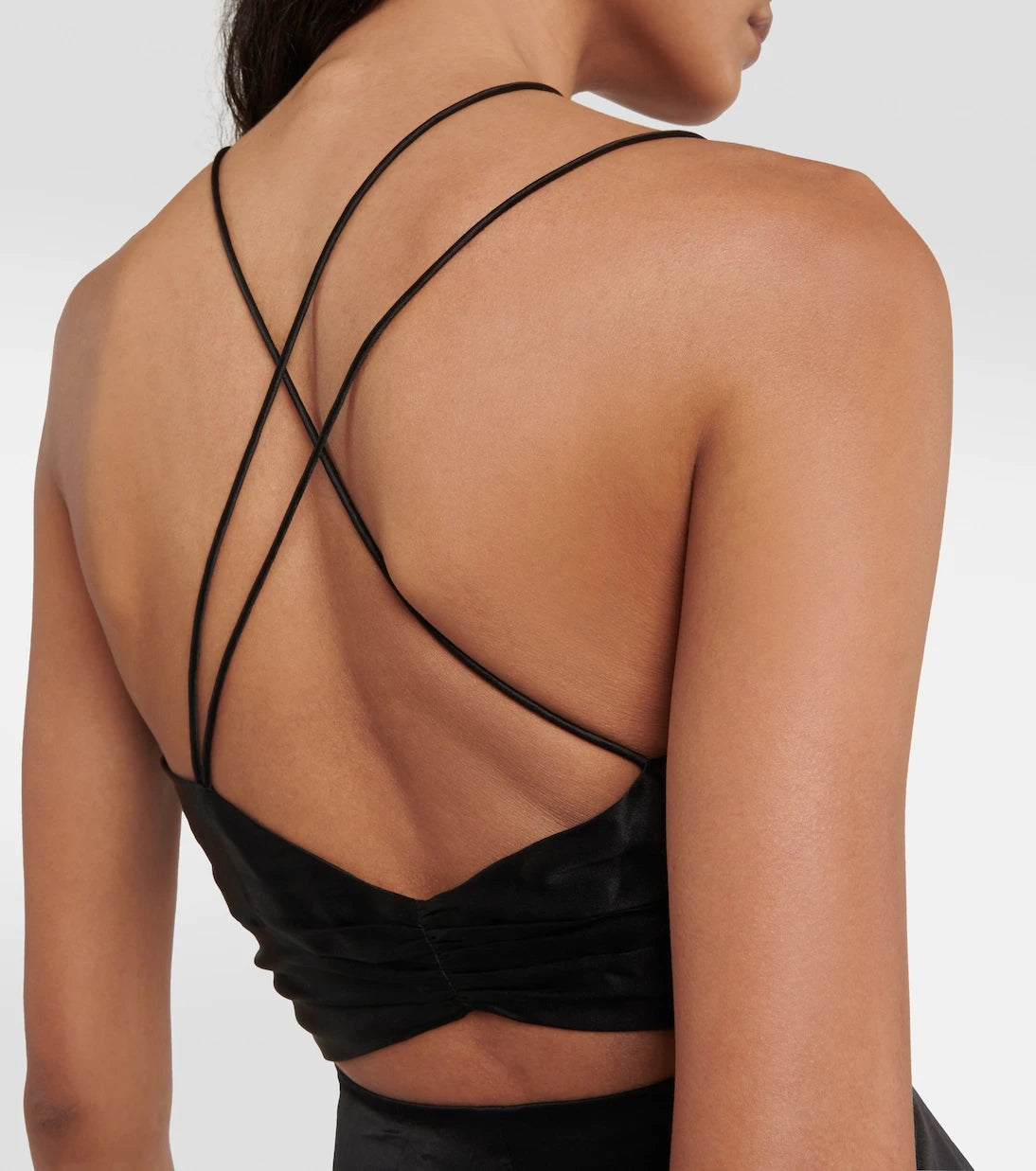 The Sei - Asymmetrical silk satin minidress