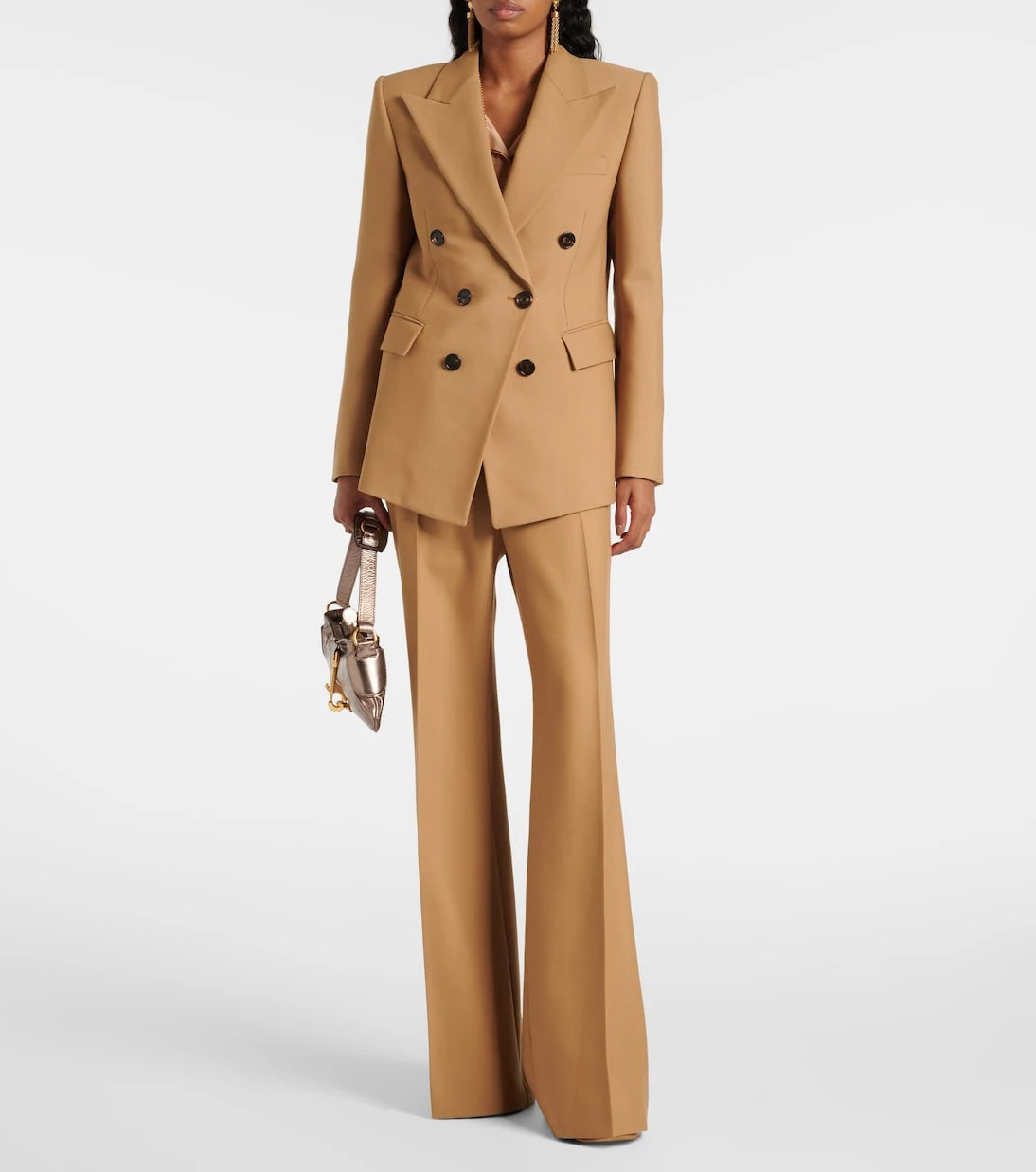 Chloé - Wool grain de poudre flared pants
