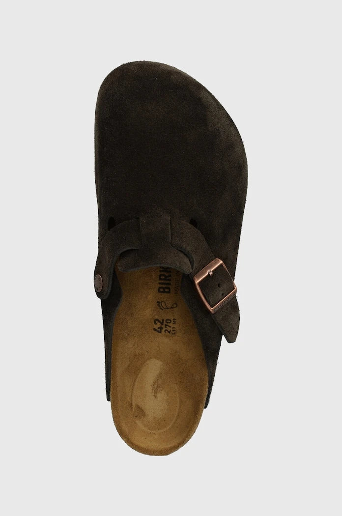 Велурени чехли Birkenstock Boston