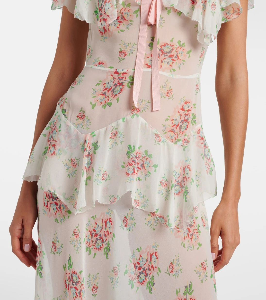 Dôen - Amelisse floral silk georgette maxi dress