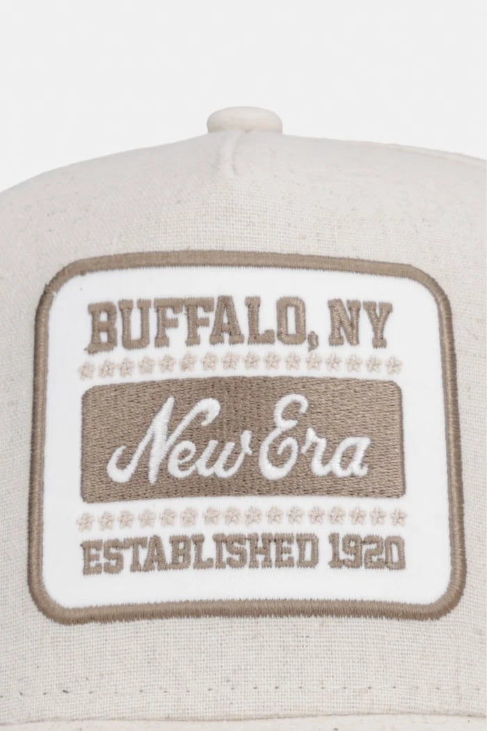New Era бейзболна шапка от лен OVAL PATCH LINEN EFRAME