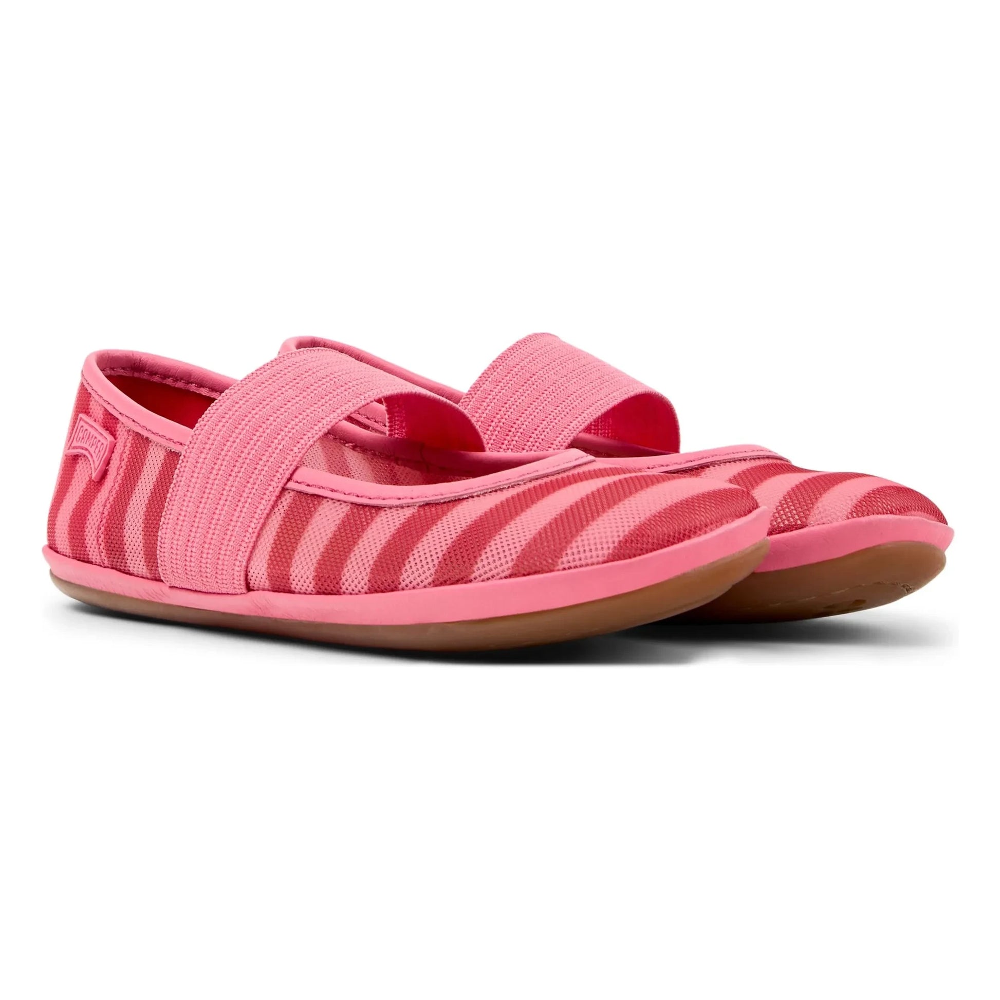 Camper - Striped Right Ballerinas | Pink