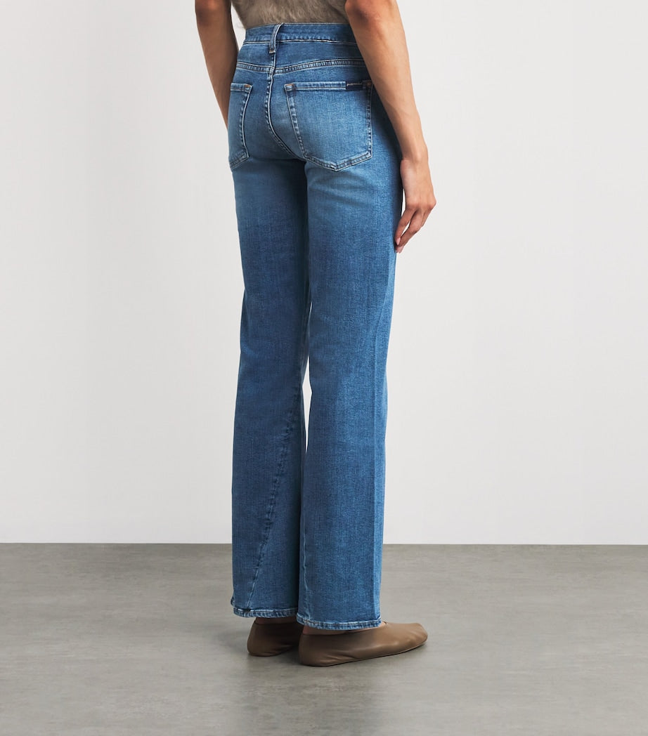 7 For All Mankind Blue Dojo Tailorless Flared Jeans