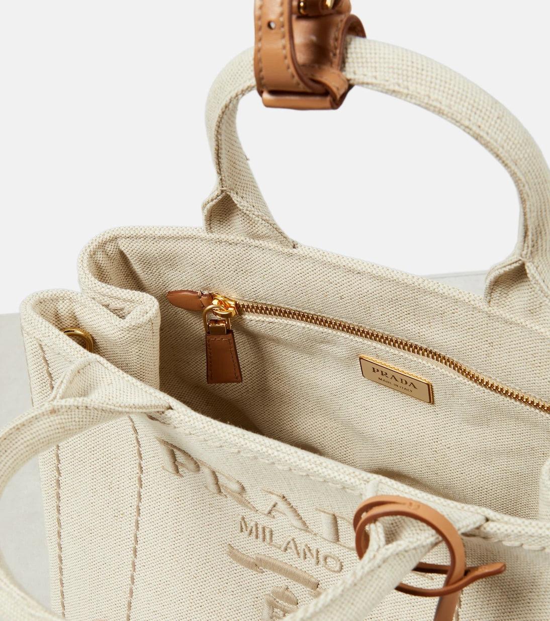 Prada - Giardiniera Medium canvas tote bag