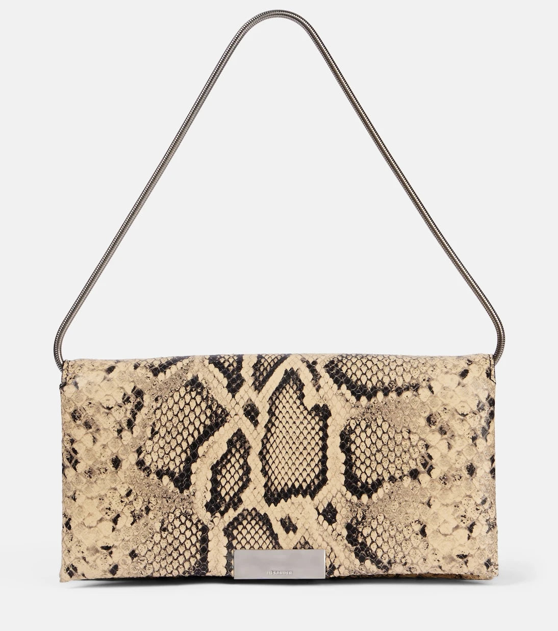 Jil Sander - Carnet snake-effect leather clutch