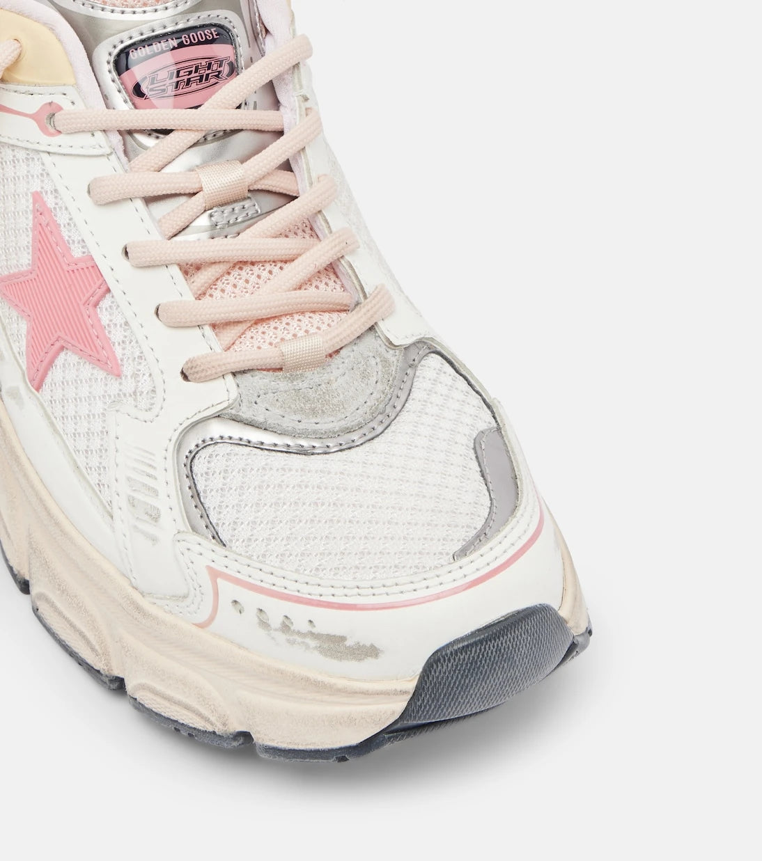 Golden Goose - Lightstar leather-trimmed sneakers