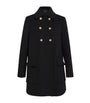 Maje Black Wool-Blend Pea Coat