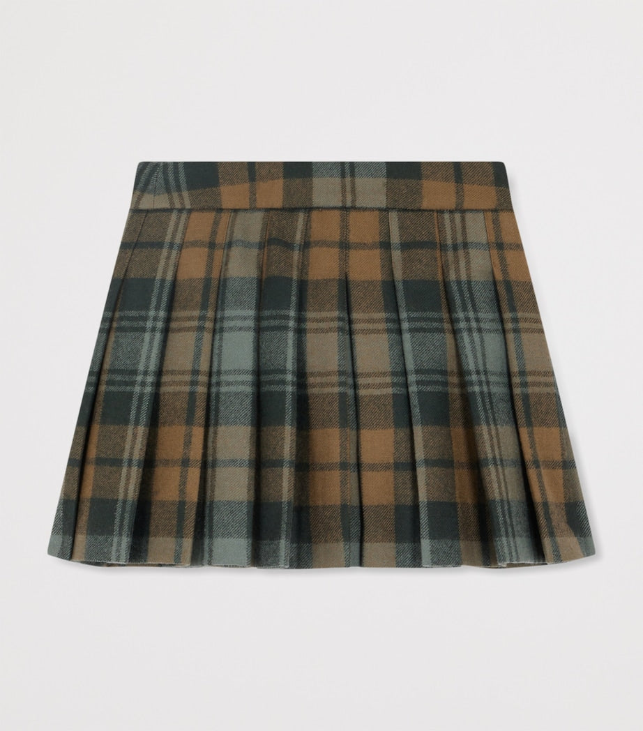 Wool Plaid Mini Skirt (10-14 Years)