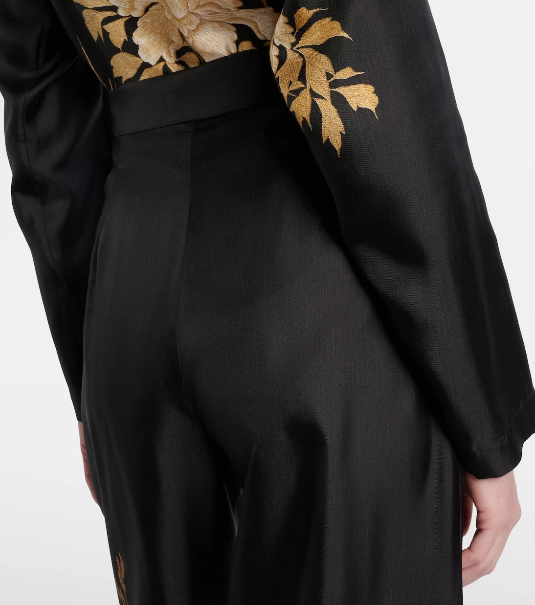 Max Mara - Mappa printed high-rise silk wide-leg pants