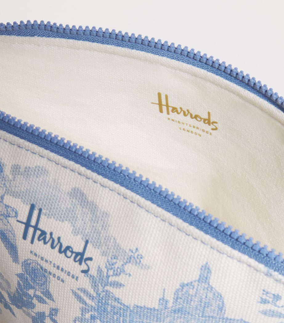 Toile Half Moon Cosmetic Bag