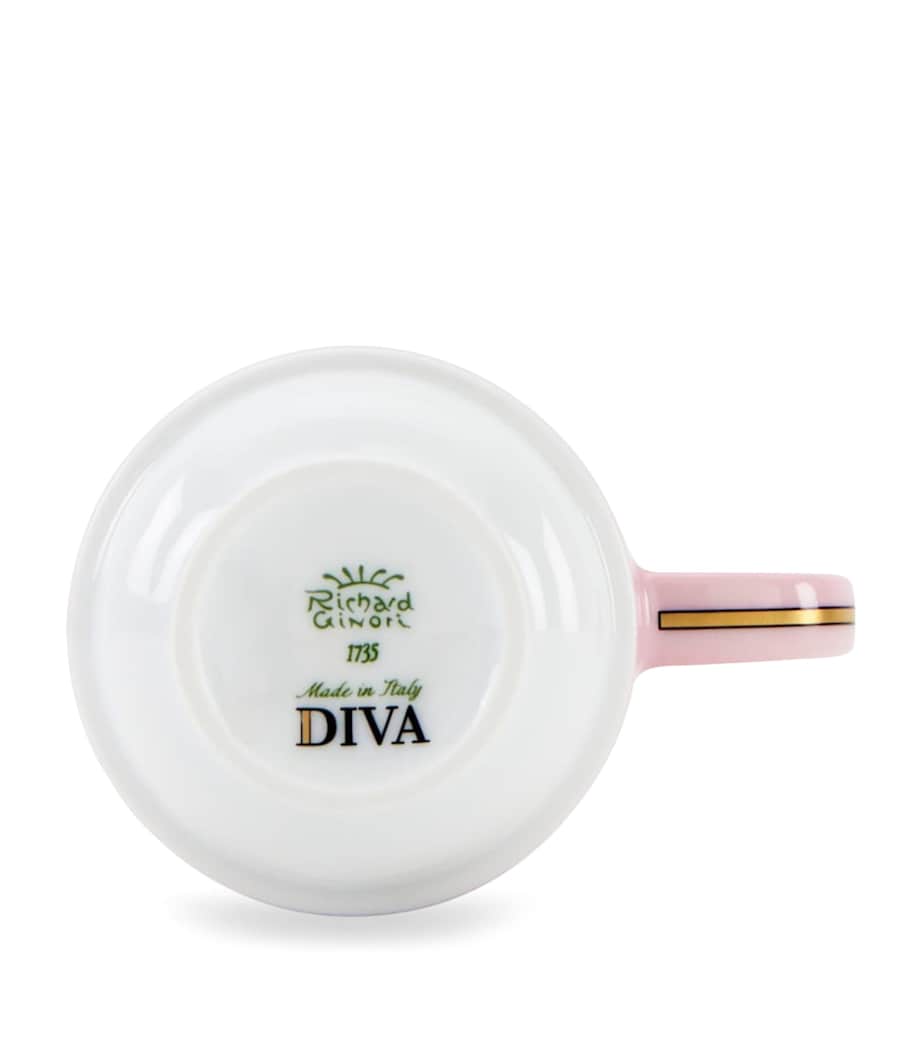 GINORI 1735 Porcelain Colonna Diva Rosa Coffee Cup (85ml)