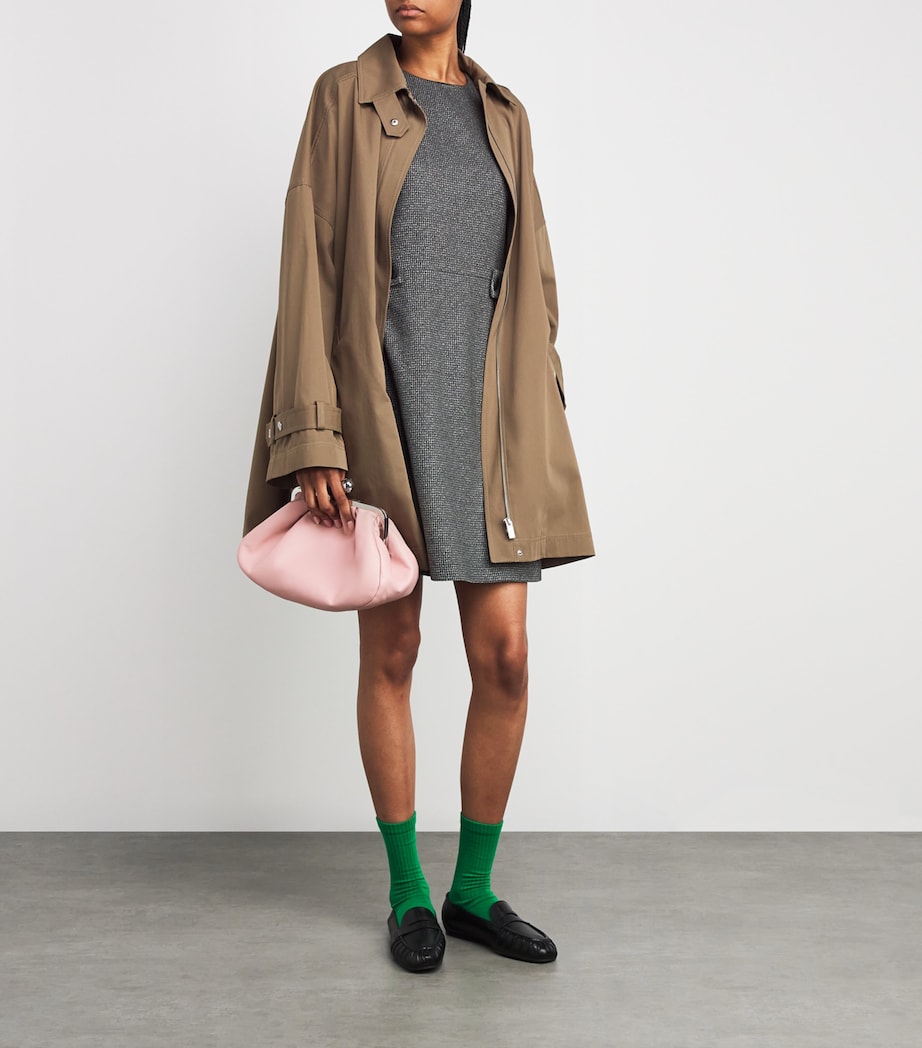 Houndstooth Tailored Mini Dress DARK GREY