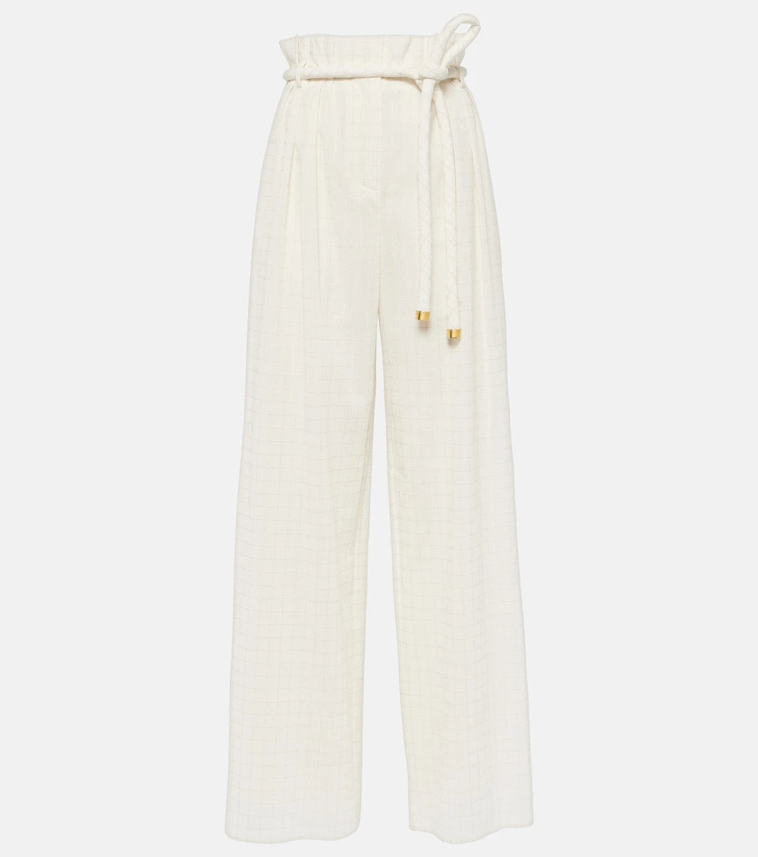 Loro Piana - Tristin checked cotton-blend wide-leg pants