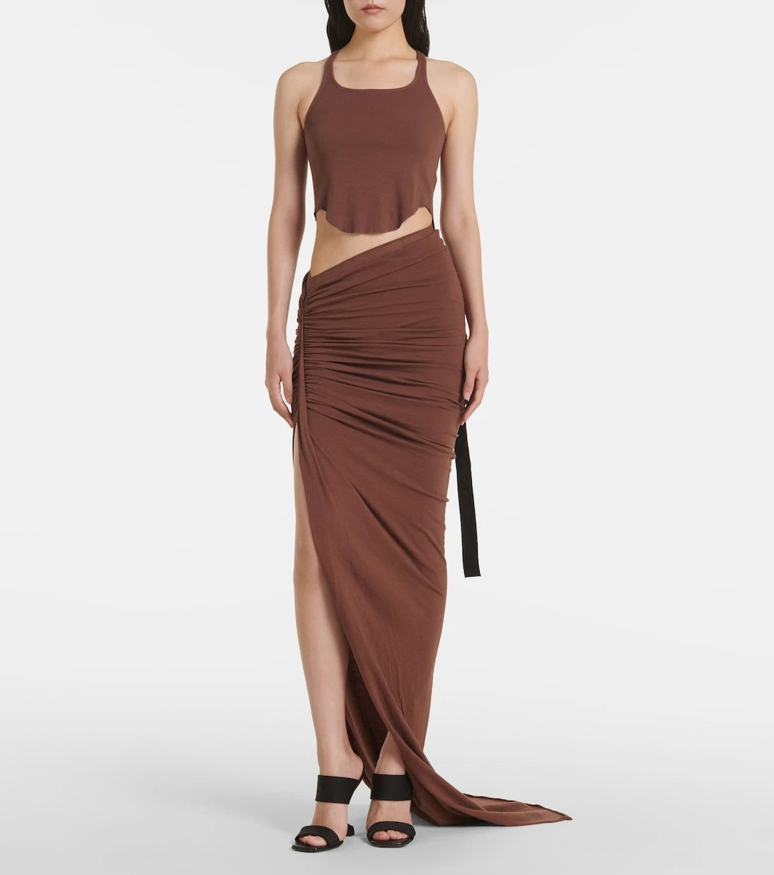 Rick Owens - Cropped cotton jersey tank top