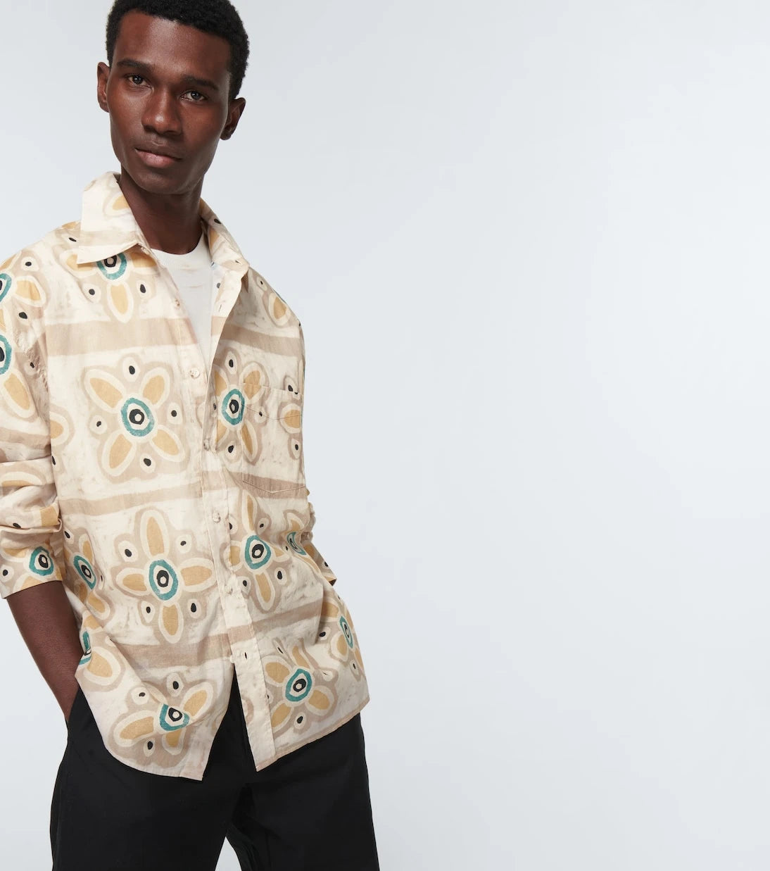 Commas - Printed cotton shirt