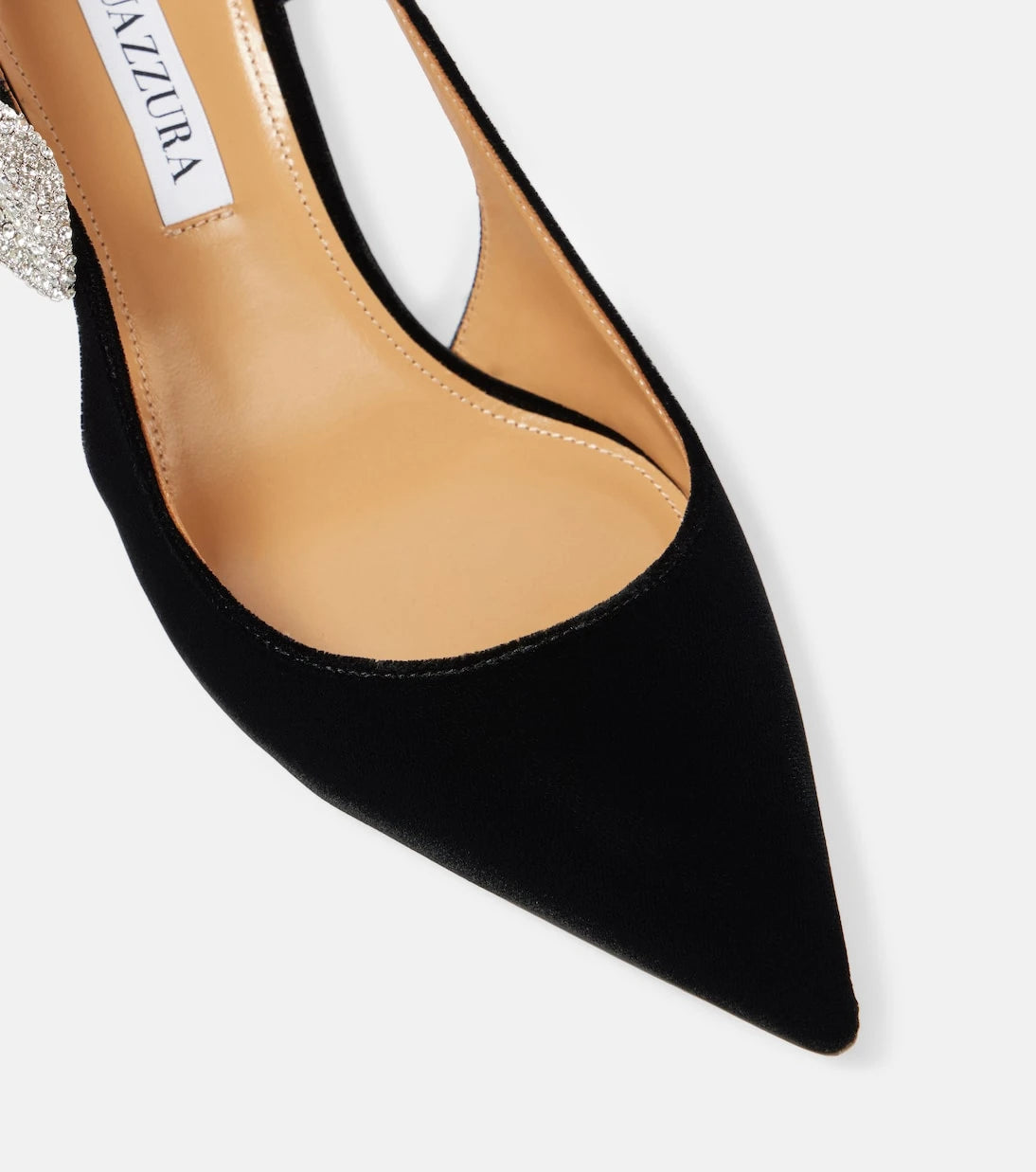 Aquazzura - Very Bow Tie Crystal 65 slingback pumps