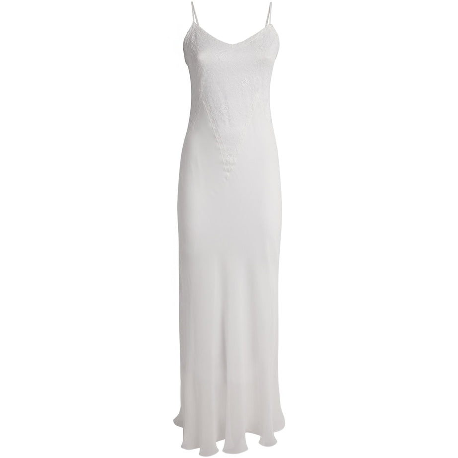 White Silk Sheer Iolanda Nightdress
