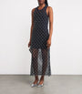 Crochet Beaded Midi Dress NAVY