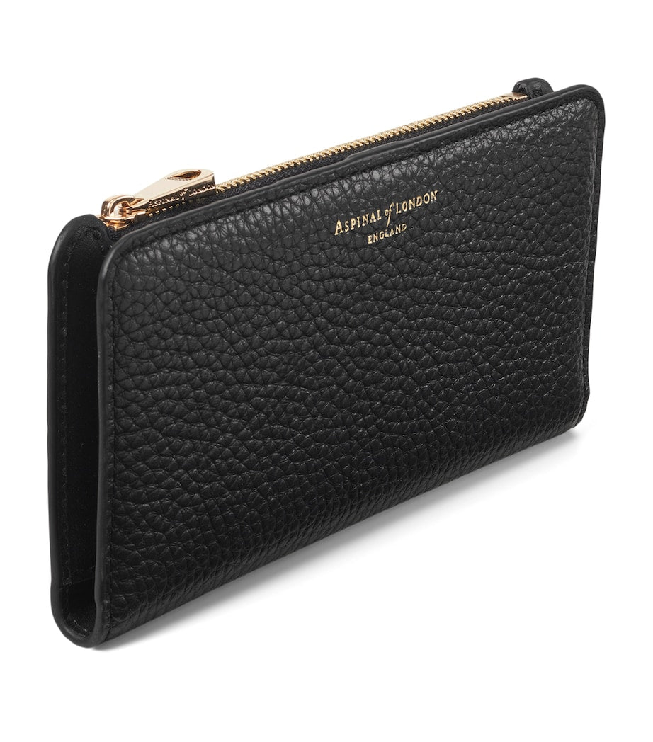 Black Large Grained Leather Mayfair Purse